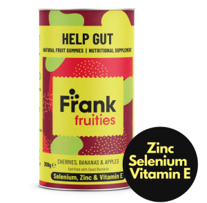 Плодови витамини със селен, цинк и витамин Е - череша, банан и ябълка - Frank Fruities Help Gut
